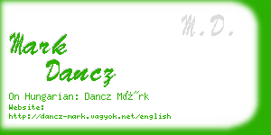 mark dancz business card